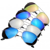 Lunettes de soleil publicitaires Aviator avec verres réfléchissants colorés