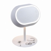 Touch lamp mirror on stand