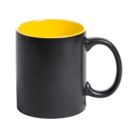 Mug bicolore noir avec logo gravé
