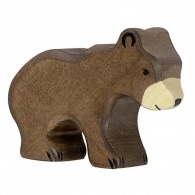 Little brown bear made of wood