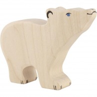 Small wooden polar bear