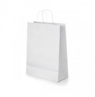 Petit sac en papier personnalisable kraft blanc