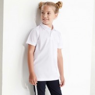 Polo personnalisé technique en manches courtes, col tricot avec patte de boutonnage 3 boutons MONZHA (Tailles enfants)