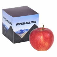 Pomme sous boîte en carton