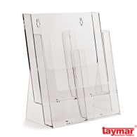 Literature holder Counter 4 compartments 1/3.A4 mixed