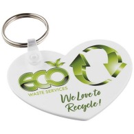 Porte-clés recyclé en forme de coeur