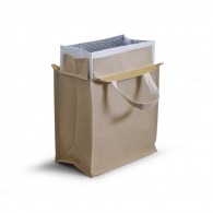 Jute and cotton cooler bag 32x34x18cm