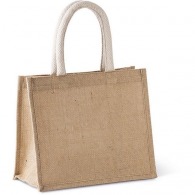 Tasche im Stil einer Einkaufstasche aus Jutegewebe - mittelgroßes Modell - kimood