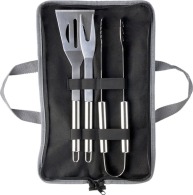 Barbecue set in a zipped fleece pouch