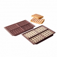 Set of 2 two silicone waffle moulds