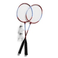 Set de 2 raquettes de badminton logoté en métal