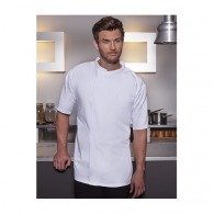 Short-Sleeve Throw-Over Chef Shirt Basic - Chemise publicitaire de cuisine manches courtes