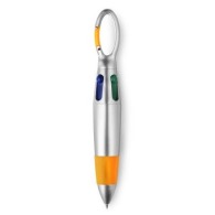 4 color pen with carabiner