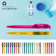 Kugelschreiber blau Schaft und Clip aus recyceltem Kunststoff rpet