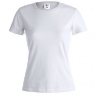 Camiseta KEYA blanca de mujer en algodón de 150 g/m2