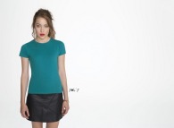 T-shirt femme manches courtes couleur 150 g sol's - miss - 11386c