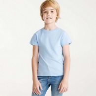 Camiseta de manga corta con cuello redondo de doble capa con elastano BEAGLE (Tallas infantiles)