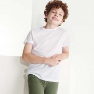Camiseta SUBLIMA de manga corta y cuello redondo con idéntico tejido y costuras laterales (Tallas infantiles)