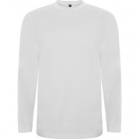 Camiseta de manga larga, tejido tubular y cuádruple capa cuello redondo EXTREME (Blanco, Tallas de niño)