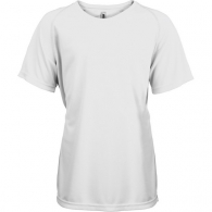 Camiseta deportiva de manga corta para niños - Blanca