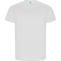 T-shirt tubulaire manches courtes en coton biologique GOLDEN (Blanc, Tailles enfants)