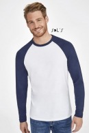 Tee-shirt homme bicolore manches longues raglan - FUNKY LSL - 3XL