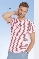 Camiseta de hombre a rayas con cuello redondo - MILES MEN - 3XL