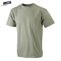 T-Shirt Mann Brusttasche 180 g / m²