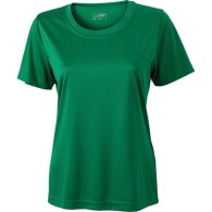 Unifarbenes, technisches T-Shirt für Frauen mit kurzen Ärmeln.