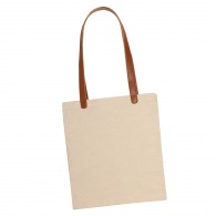 Tote bag with leather handles