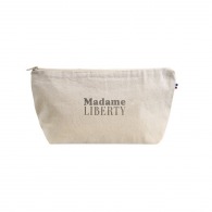 27x15 GOTS organic cotton pencil case made in France