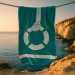 Serviette de plage recyclée bouee bedrijfs cadeau