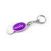 Porte-clés jeton aluminium forme ovale rukc12 - PUHT logo doming cadeau d’entreprise