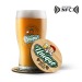 Sous-verre en bois avec puce NFC - gravure laser regalo d'azienda