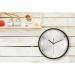 Wall clock rondo silver background, clock and wall clock promotional