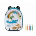 Mochila para colorear en el 600D., mochila para niños publicidad