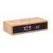 MORO - Cargador inalámbrico de bambú, reloj despertador publicidad