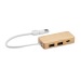Hub USB 3 ports en bambou regalo d'azienda