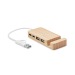 Hub USB 4 ports en bambou regalo d'azienda