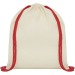 Oregon-Rucksack aus Baumwolle mit 100 g/m² Kordelzug und farbigen Kordeln Geschäftsgeschenk