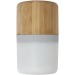 Haut-parleur Bluetooth® Aurea en bambou avec lumière, Enceinte en bois ou bambou publicitaire