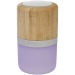 Haut-parleur Bluetooth® Aurea en bambou avec lumière, Enceinte en bois ou bambou publicitaire