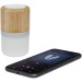 Bluetooth®-Lautsprecher Aurea aus Bambus mit Licht Geschäftsgeschenk