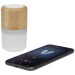 Haut-parleur Bluetooth® Aurea en bambou avec lumière, Enceinte en bois ou bambou publicitaire