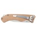 Couteau de poche en bois avec clip de ceinture, couteau de sécurité publicitaire