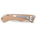 Couteau de poche en bois Dave avec clip de ceinture, couteau de sécurité pubblicitario