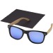 Lunettes de soleil polarisées miroir Hiru en rPET/bois dans coffret cadeau, objet écologique pubblicitario