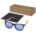 Lunettes de soleil polarisées miroir Hiru en rPET/bois dans coffret cadeau regalo d'azienda