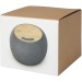 Haut-parleur 10W et tapis de charge sans fil Ecofiber en bamboo/RPET, Enceinte en bois ou bambou publicitaire