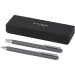 Ensemble-cadeau stylo bille et stylo roller Lucetto en aluminium recyclé, Parure avec stylo plume publicitaire